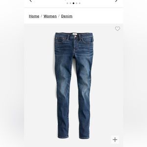 JCrew 8" toothpick jean